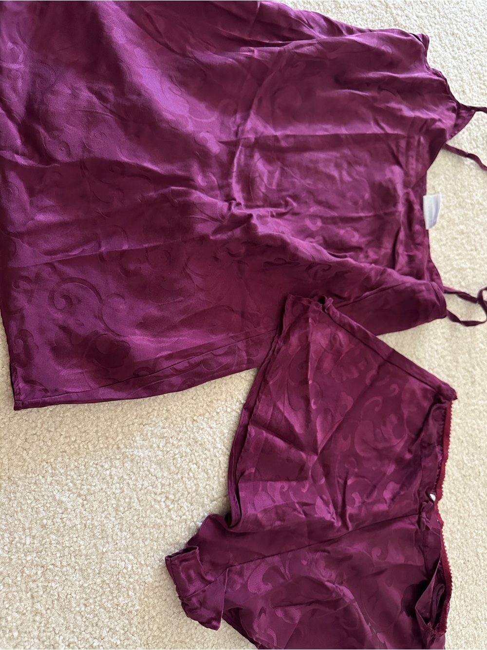 Satin Plum Sleep Cami and Shorts Set - Women Intimates